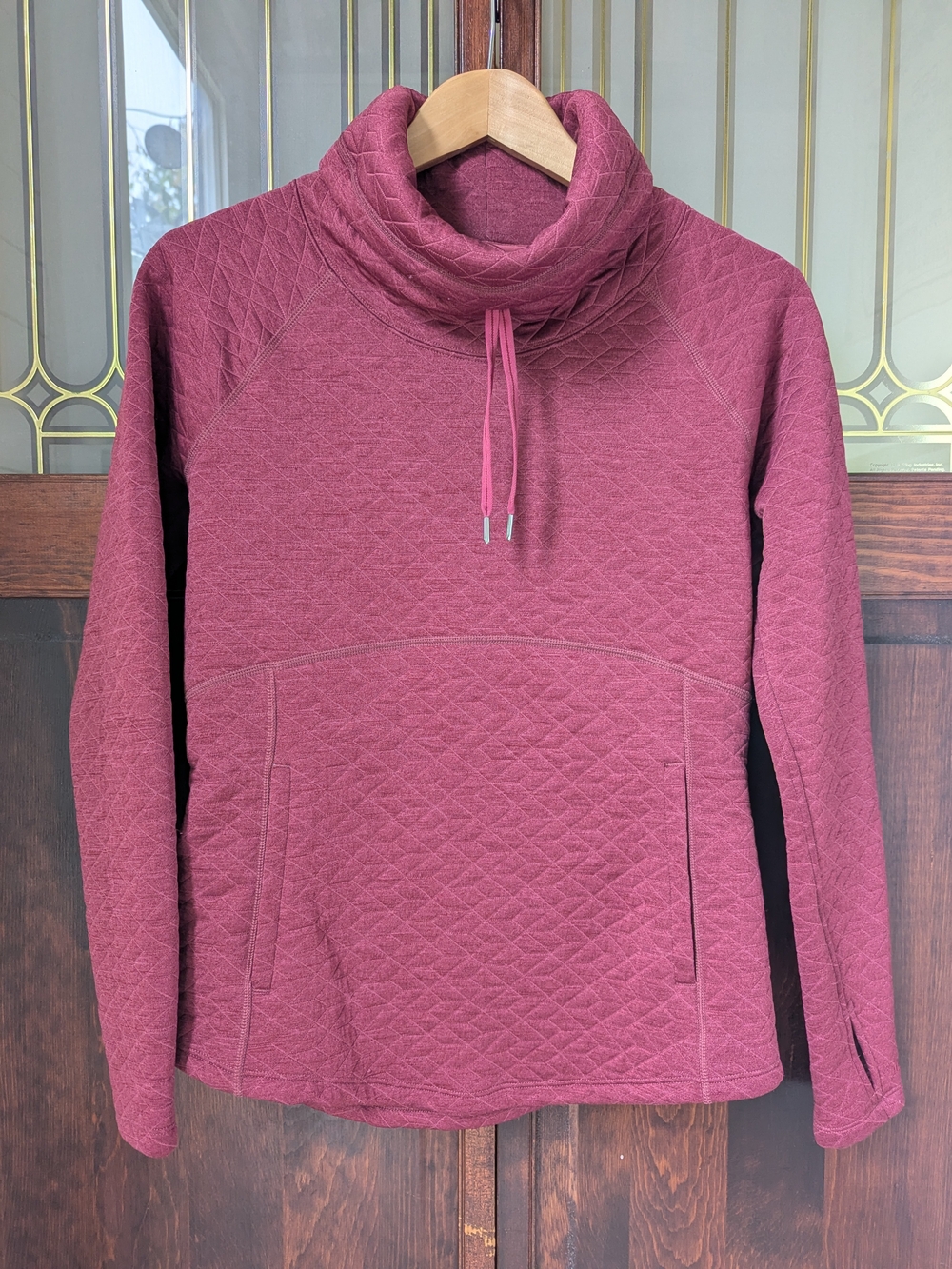 Marmot Quilted Cowl Neck Pullover - Berry